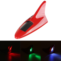 Universal 12LED 11 Mode Zonne energie Autodak Antennelamp Knipperend waarschuwingslampje 12V rood / zwart / zilver / wit