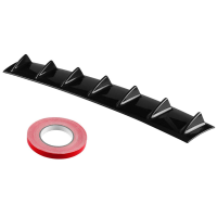Universale Achterste Lagere Bumpervleugel Diffuser 7F ins Kit PU Spoiler Hoogglans Zwart