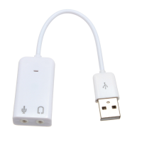 USB 2.0 Externe Geluidskaart 20cm 7.1 Kanaals Geluidskaart m/3.5Mm Hoofdtelefoon en Microfoon Jack Interface Stereo Mic
