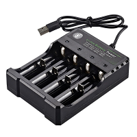 USB Intelligent Universele Oplaadbare Batterijlader 18650 Zaklamplader 4 Sleuven Snelladen voor 3.7V Li ion TR IMR 10440