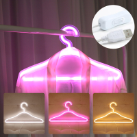 USB LED Neon Kleerhanger PVC Neon Teken Nachtlampje Colorful Voor Slaapkamer Thuis Bruiloft Decoratieve Xmas Gift Garder