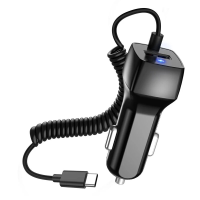 Uslion 2.1A Dual USB Koppel Autolader USB Type C Snel opladen voor iPhone 13 14 14 Pro voor Xiaomi 13pro voor Samsung Ga