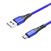 USLION 3A USB A naar Micro USB kabel QC2.0 QC3.0 Snelladen Gegevensoverdracht Nylon Vlechtkernlijn 0.5M/1M/2M Lang voor