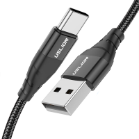 USLION 3A USB A to Type C Cable QC3.0/2.0 FCP AFC Fast Charging Data Transmission Copper Core Line 1M/2M Long for Huawei