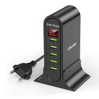 Uslion 4A 5 poorts USB lader 5USB A Snellader Desktop oplader EU stekker US stekker voor iPhone 12 13 14 14 Pro voor Hua