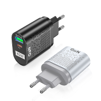 USLION 65W GaN wandoplader 33W USB C PD PPS / 33W USB A QC3.0 Snel opladen voor iPhone 13 13 Mini voor iPad Pro 2021 voo