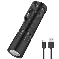 V8 800LM Sterke Licht EDC Draagbare LED Zaklamp Oplaadbaar via USB Ingebouwde 18650 Batterij Mini Fakkel Buiten Noodverl