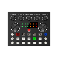 V8S bluetooth Sound Card Audio Mixer Mixing Console Audio Adapter Live Broadcast Equipment Sound Card voor Telefoon Comp