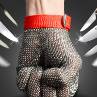Veiligheidsknip Proef Stab Bestendig Roestvrij Staal Metaal Mesh Slager Handschoen Maat M