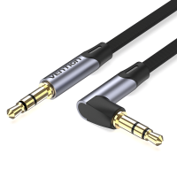 Vention BANH 3.5Mm Male naar Male Aux Audio Kabel 3m Haakse Platte Kabel 1/2/5m 29AWG Vergulde Connector