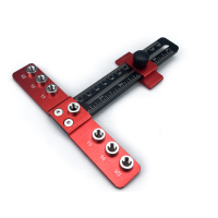 Verstelbare kasthardware Jig Tool Kasthandgreep van aluminiumlegering Installatiesjabloontool met roestvrijstalen huls v