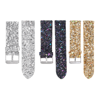 Vervangende Bling glitter lederen polsband horlogeband voor Fitbit Versa