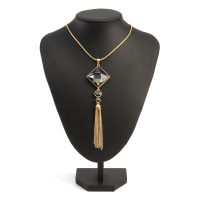 Vintage 18K Gouden Tassels Long Crystal Pendant Punk Kettingen