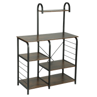 Vintage Keuken Bakkersrek Utility Opslag Plank Magnetron Stand 3 Tier + 4 Tier Plank voor Kruidenrek Organizer Workstati