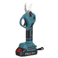 VIOLEWORKS 21V Borstelloze Snoeischaren met 1500mAh Batterij en Europese Lader in Blauw en Zwart   Compacte Plastic Koff