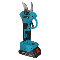 VIOLEWORKS 21V Brushless Snoeischaren met 1500mAh Batterij en EU stekkerlader in Blauw en Zwart. Verpakt in een CE gemar