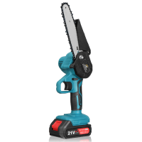 VIOLEWORKS 6 Inch 21V Elektrische Eenhandszaag Kettingzaag Houtbewerking Snijgereedschap W / 1 st of 2 stuks Batterij Ki
