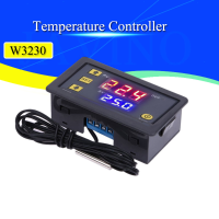W3230 12V 24V AC110 220V Probe lijn 20A Digitale Temperatuurregeling LED Display Thermostaat Met Warmte/Koeling Controle