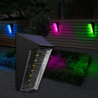 Wandlampen op zonne energie Buiten waterdicht Decoratieve tuinverlichting RGB / Tweekleurig Flame Flikkerend effect Deco