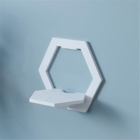 Wandplank Gratis Ponsen Muur gemonteerde TV Achtergrond Muur Hanger Slaapkamer Balkon Nachtkastje Muur Creatieve Bloempo