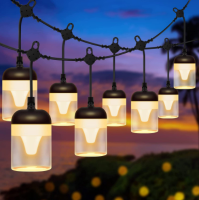 Warm witte LED decoratieve verlichting Outdoor Hanglampen Gazon Parapluverlichting Bar Sfeerlamp Binnenplaatslamp String