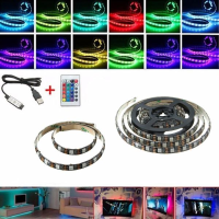 Waterdichte 5050 USB Zwarte TV PC Achtergrond RGB LED Strip Licht Xmas Decor+ Afstandsbediening DC5V
