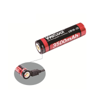 Weltool UB18 35 1 stuks 3500mAh USB oplaadbare 18650 batterij voor zaklamp elektrische fiets