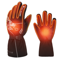 WEST BIKING Intelligente elektrisch verwarmde handschoenen USB opladen Drie standen Temperatuurregeling Warm Waterdicht