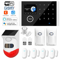 WIFI GSM Alarm Systeem Kits Tuya Smart Home Wifi Deursensor Deurbel Bewegingssensor/Detector Beveiligingsalarmen voor Th