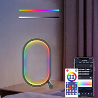 WIFI Slimme LED Desktop Sfeer Nachtlamp RGBIC USB Tafellamp met App Dimbare Kleurverandering voor Slaapkamer Spelkamer S