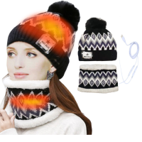 Winter Gebreide Sjaal Muts Capuchon Dikke Warme Hoeden Voor Vrouwen Outdoor Rijden Ski Bonnet Caps