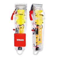 WMARK Volledige transparantie USB Opladen Haar Snijmachine Blade Verstelbare Elektrische Hair Cut Machine Scheerapparaat
