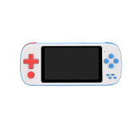 X11 Retro Handheld Game Console 4.3 Inch 16:9 IPS Scherm 6800 Games 1000mAh Ingebouwde Microfoon Video Game
