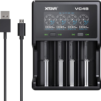 XTAR VC4SL Intelligente LCD batterijlader USB C QC3.0 Snel opladen 1,2 V Ni MH AAA AA batterijen Oplaadbare Li ion 18650