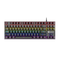 XUNSVFOX K80 Mechanisch toetsenbord 87 toetsen Gemengde kleur Keycaps Blauwe schakelaar USB Wired Rainbow Light 80% TKL