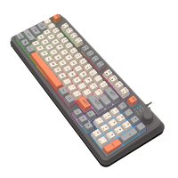 XUNSVFOX K82 94 toetsen bedraad gamingtoetsenbord Drie kleurenblok Lichtgevend mechanisch gevoel Station 19 toetsen punc