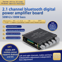 XY S100H TPA3116D2 50Wx2 + 100W 2.1 Kanaals Bluetooth audio eindversterker Module Hoge en lage bas Subwoofer