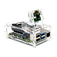 YAHBOOM® acrylbehuizing met koelventilator Compatibel met 3,5 inch scherm en camera voor Raspberry Pi 4B