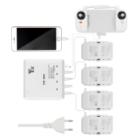 YX 6 in 1 Multi Oplaadhuis Intelligent Batterij Afstandsbediening Telefoon Multi oplader 6 weg Lader voor FIMI X8SE RC D