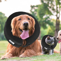 Zachte halsband voor honden, halsband van traagschuim voor honden en katten, verstelbare beschermende kegelhalsband voor