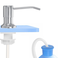 Zeepdispenser voor gootsteen & verlengbuis Kit Buis Chrome pompkop voor vloeibare zeep voor badkamer / keukendispenser