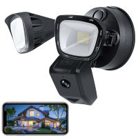 Zeetopin 1080P WIFI Schijnwerper Beveiligingscamera Buiten met 3000 Lumen IP65 Waterdicht Tweerichtingsgesprek Bewegings