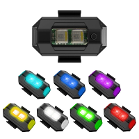 Zevenkleurige nachtvliegende LED flitslamp, oplaadbare waarschuwingslamp met anti collision stroboscoop voor DJI/FIMI RC