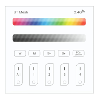 ZJ TRBM RGBW A Bluetooth Mesh RGBW Touch Remote Panel Dimmer Controller Werk met Amazon Alexa Google Home AC100 240V