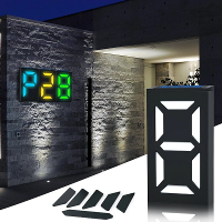 Zonne DIY Digitaal Deurplaat Licht Led Wandlamp Deurbord Licht Buiten Decoratieve Tuin Villa