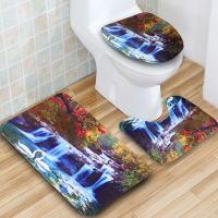 Zwaan Waterval Waterdichte Badkamer Vloermat Wc Mat Set Antislip Ademende Badmat Set