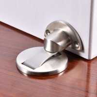 Zware Zinklegering Magnetische Deurstopper Verborgen Floor Mount Deurvangst Gratis Ponsen Deurhouder w / 3M Sticker