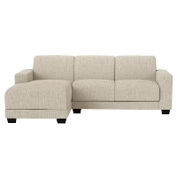 Bank Aberdeen met chaise longue links   Kansas   crème   Leen Bakker