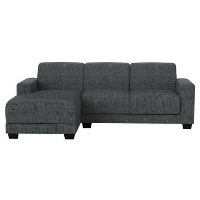 Bank Aberdeen met chaise longue links   Kansas   grijs   Leen Bakker