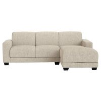 Bank Aberdeen met chaise longue rechts   Kansas   crème   Leen Bakker